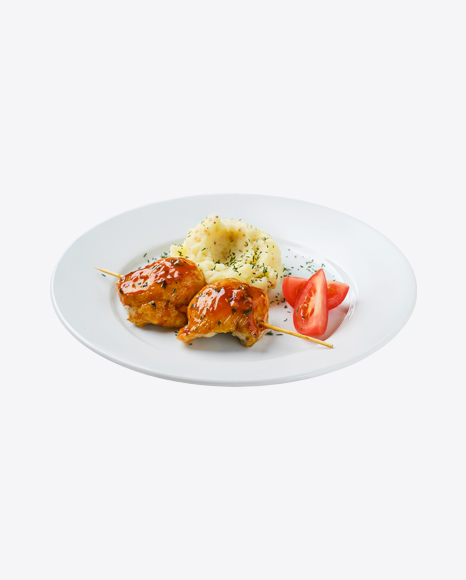Teriyaki Chicken on Stick w/ Mashed Potatoes
