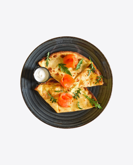 Pancakes with Salmon & Sour Cream