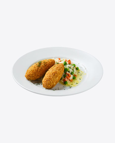 Fried Cutlet w/ Rice & Vegetables