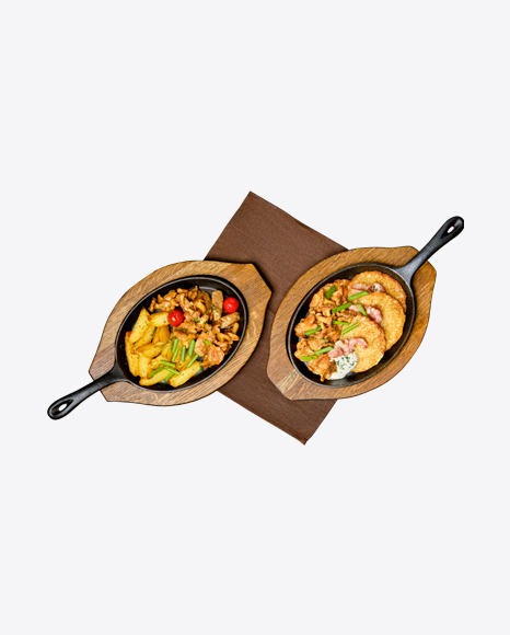 Potato Pancakes & Country Potatoes in Iron Pan