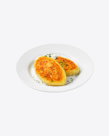 Potato Cutlets w/ Sour Cream