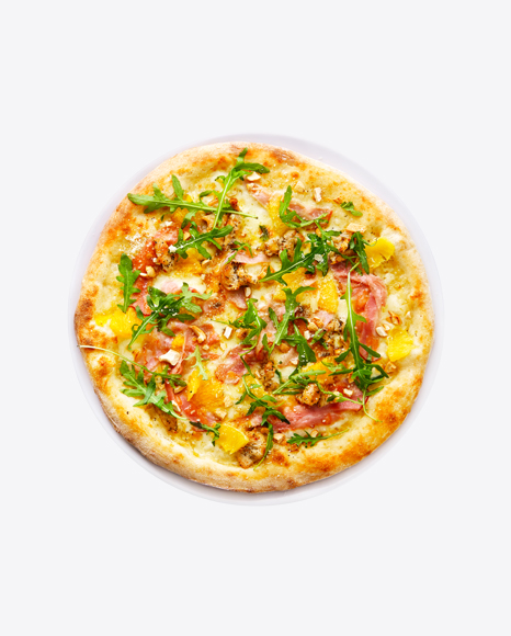 Pizza w/ Bacon, Pineapple & Arugula