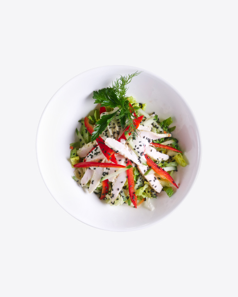 Fresh Green Salad w/ Meat Slices