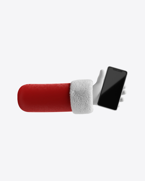 Santa's Hand w/ Phone PNG