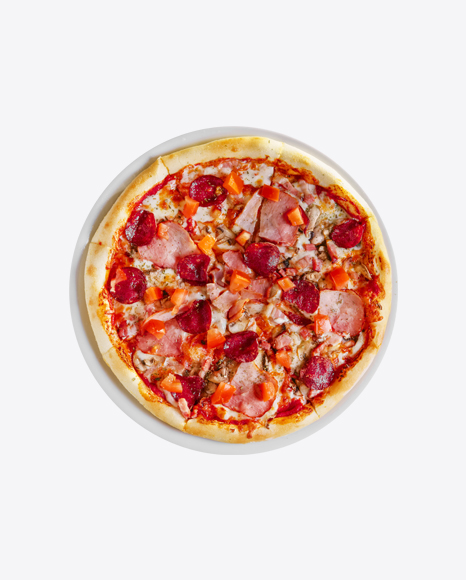 Pizza w/ Ham & Sausage Slices