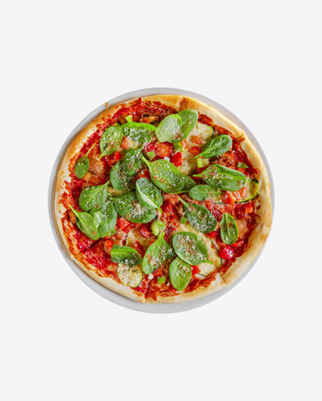 Pizza w/ Basil Leaves