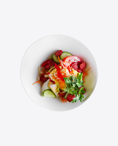 Fresh Salad w/  Egg & Sausage Slices