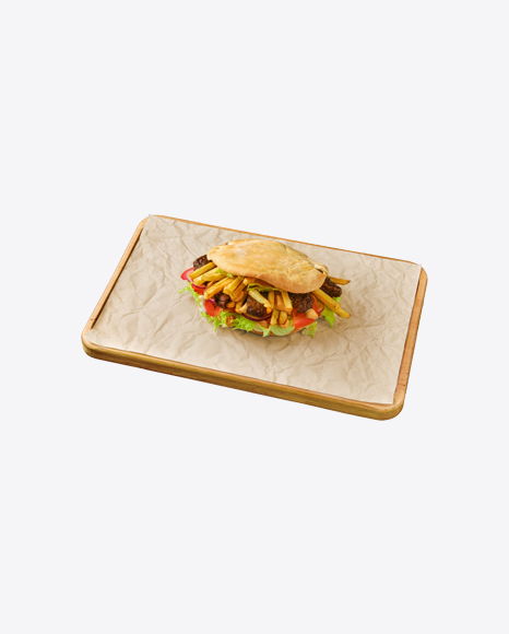 Pita Pocket w/ Meat Balls & French Fries