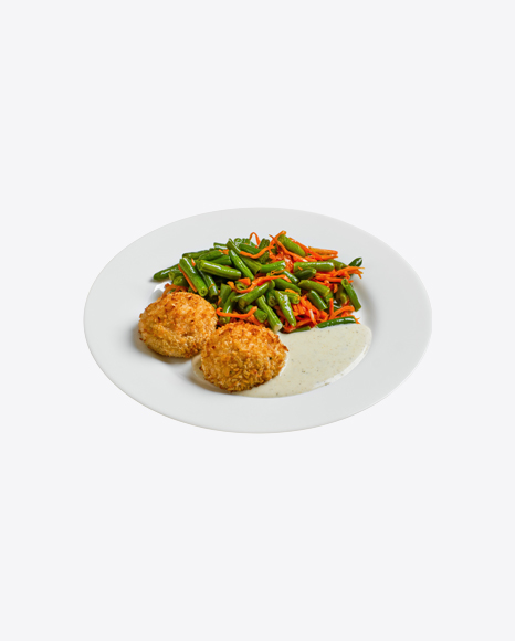 Fried Cutlets w/ Vegetables & Sour Cream
