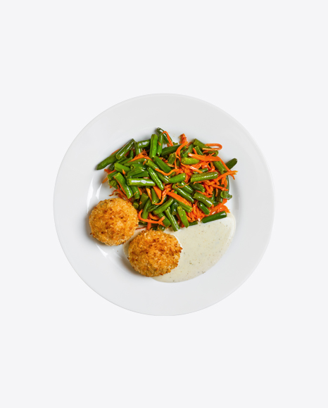 Fried Cutlets w/ Vegetables & Sour Cream