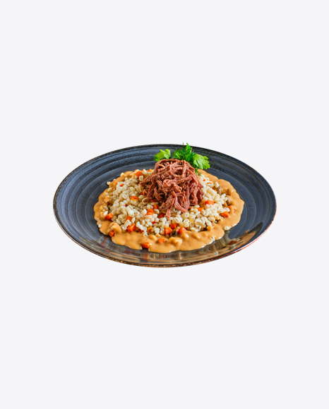 Pearl Barley w/ Meat Slices & Gravy