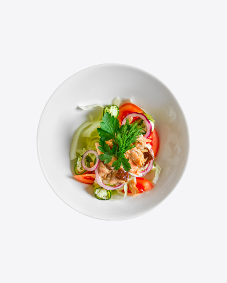 Fresh Green Salad w/ Salmon