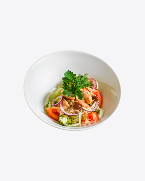 Fresh Green Salad w/ Salmon