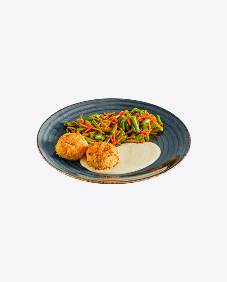 Fried Cutlets w/ Vegetables & Sour Cream