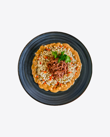 Pearl Barley w/ Meat Slices & Gravy
