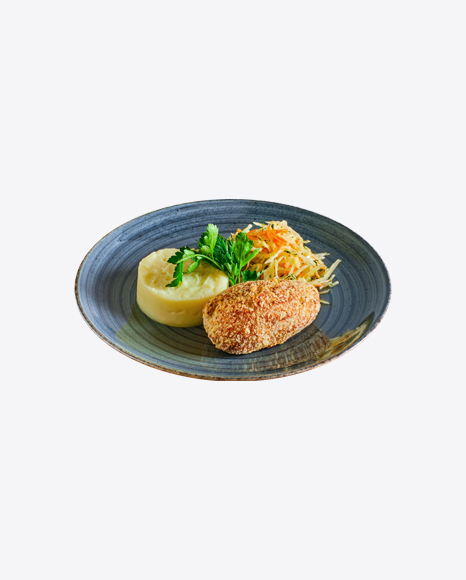 Fried Cutlet w/ Cabbage Salad & Mashed Potatoes