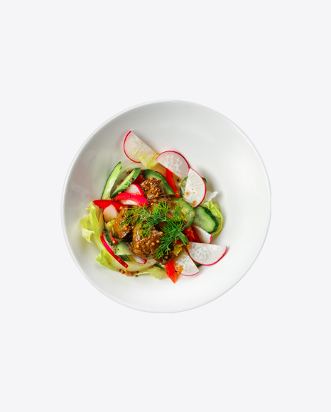 Fresh Green Salad w/ Meat