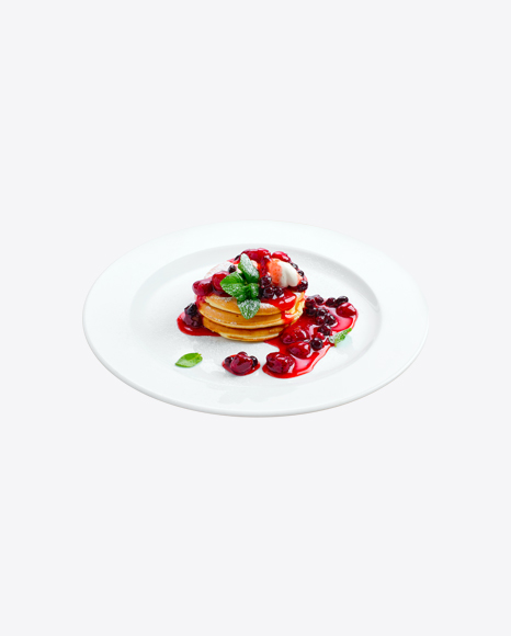 Pancakes w/ Berries & Jam