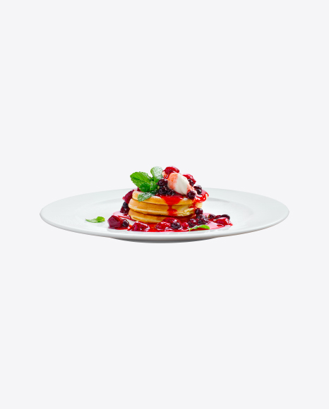 Pancakes w/ Berries & Jam
