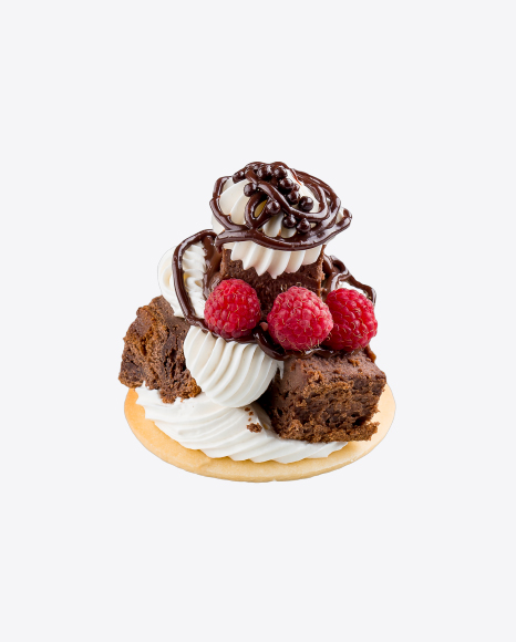Dessert w/ Cream & Raspberries