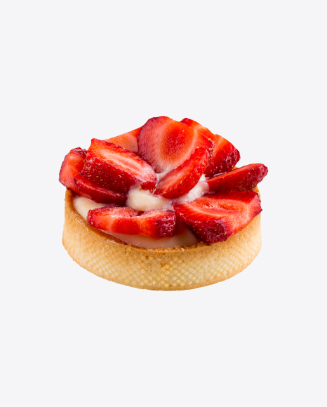 Strawberry Tart w/ Cream PNG
