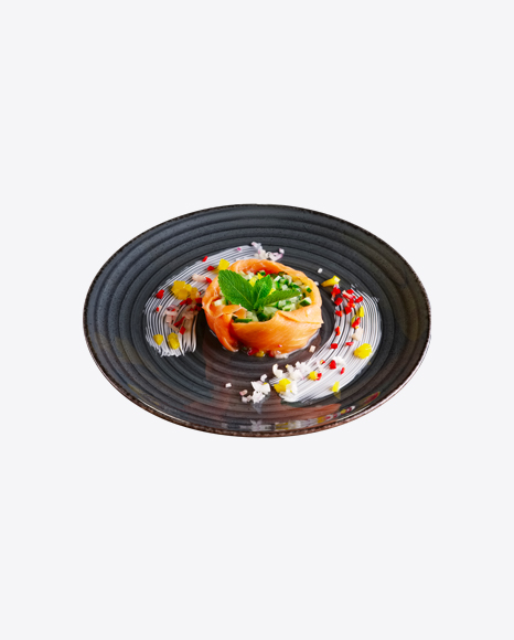 Cucumber Tartare w/ Salmon Slices