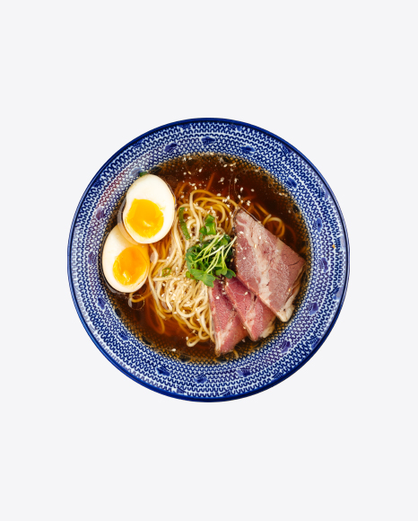 Shoyu Ramen Soup w/ Pickled Egg PNG