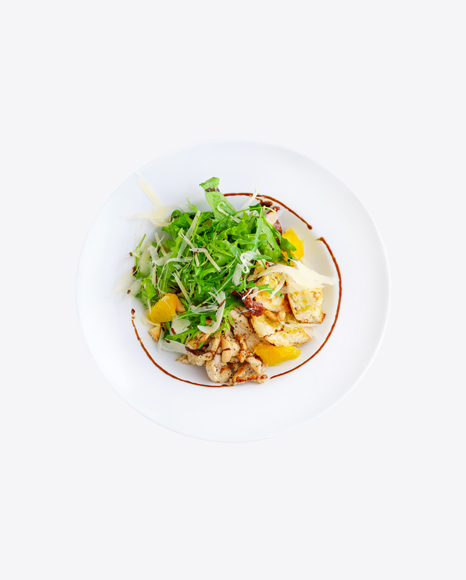 Chicken Salad w/ Orange Slices & Arugula Leaves