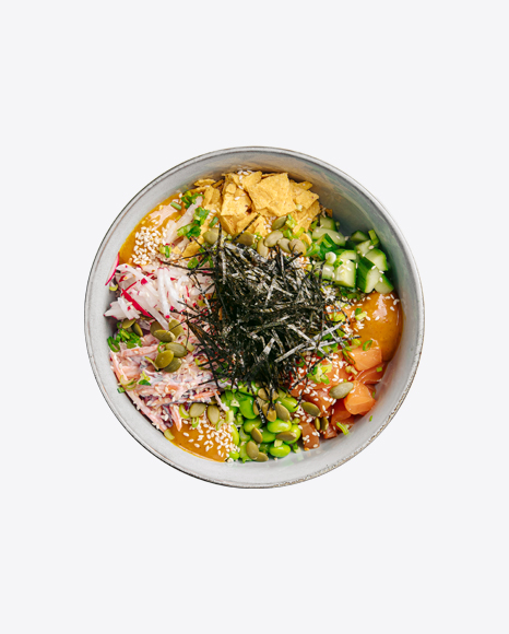 Salmon Poke Bowl PNG