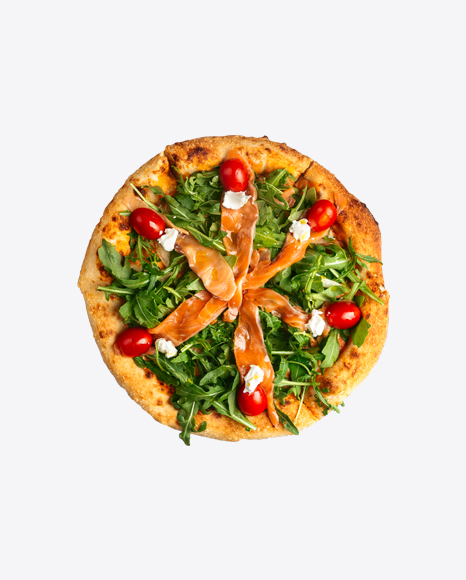 Pizza w/ Salmon & Arugula PNG
