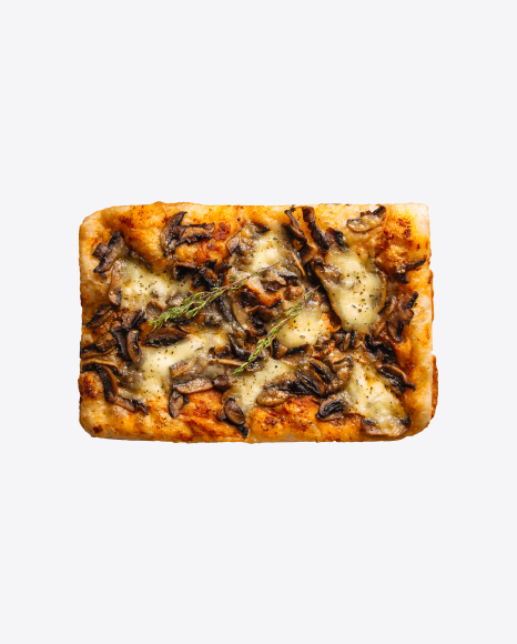 Focaccia w/ Mushrooms & Cheese PNG