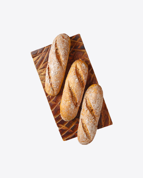 White Bread on Wooden Board
