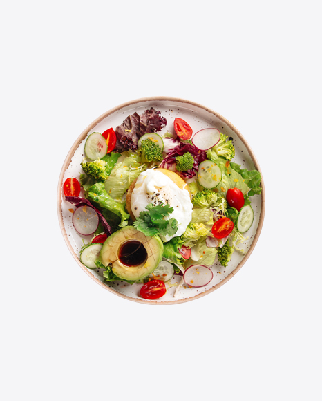 Salad w/ Eggs & Vegetables in Bowl