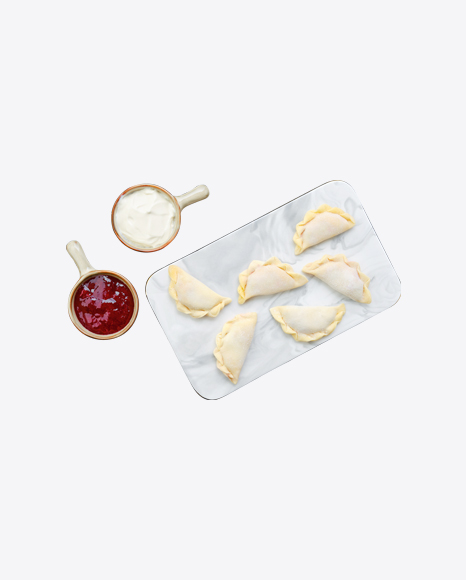 Frozen Vareniki w/ Jam & Sour Cream PNG