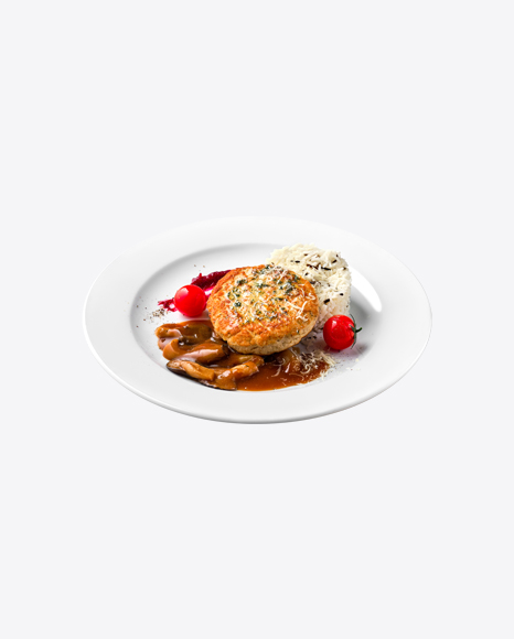 Roasted Cutlet w/ Rice & Mushrooms PNG