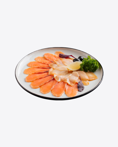 Smoked Salmon Cuts on Plate