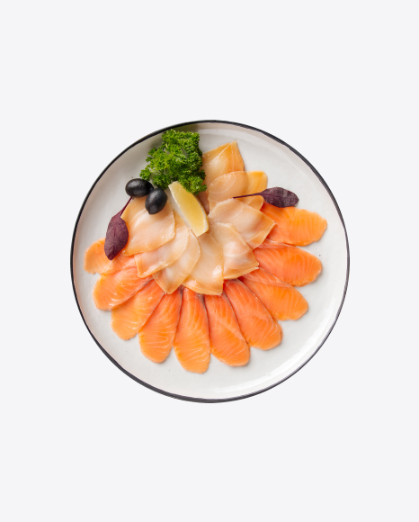 Smoked Salmon Cuts on Plate
