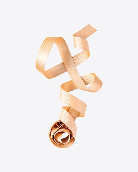 Beige Satin Ribbon PNG