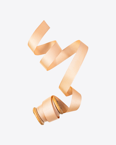 Wooden Spool w/ Satin Ribbon PNG