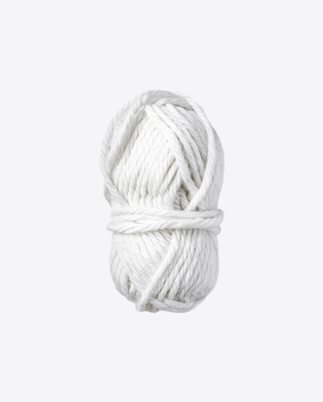 White Wool Yarn Skein PNG