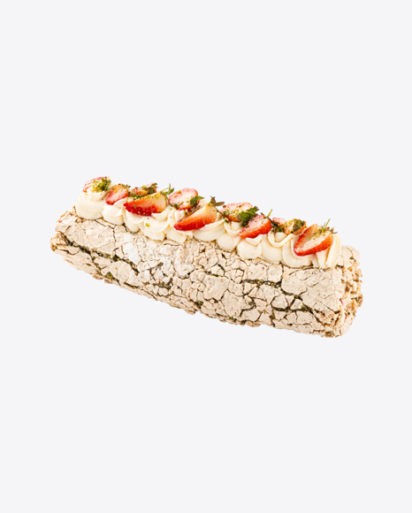 Meringue Roll w/ Strawberries