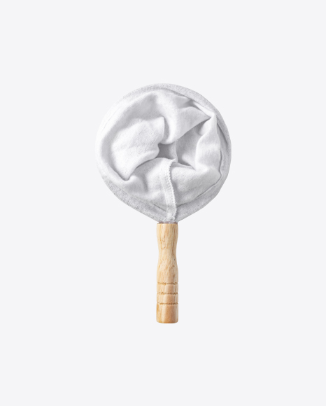 Reusable Coffee Filter with Wooden Handle PNG