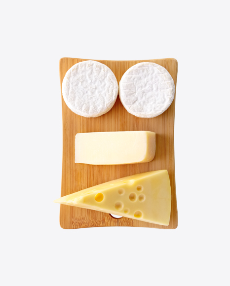 Cheese Set on Wooden Board