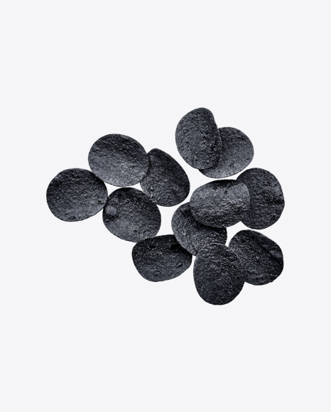 Black Potato Chips Pile