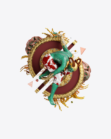 Abstract Set with Demon Body PNG