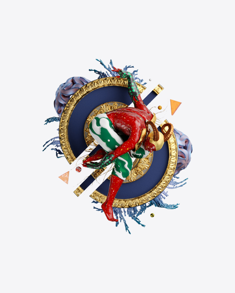 Abstract Set with Demon Body PNG