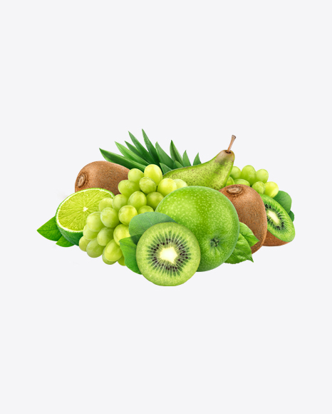Green Fruits Set PNG