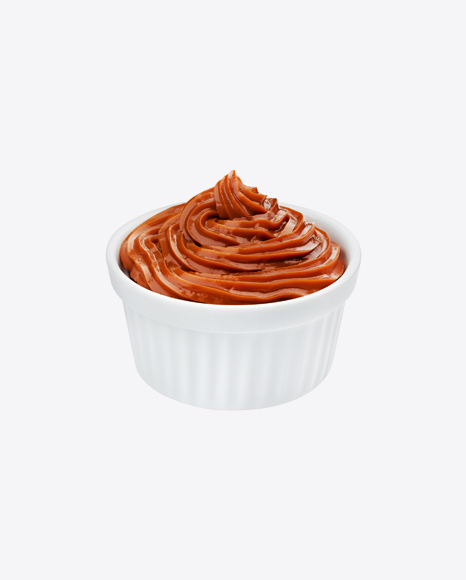 Caramel in White Bowl