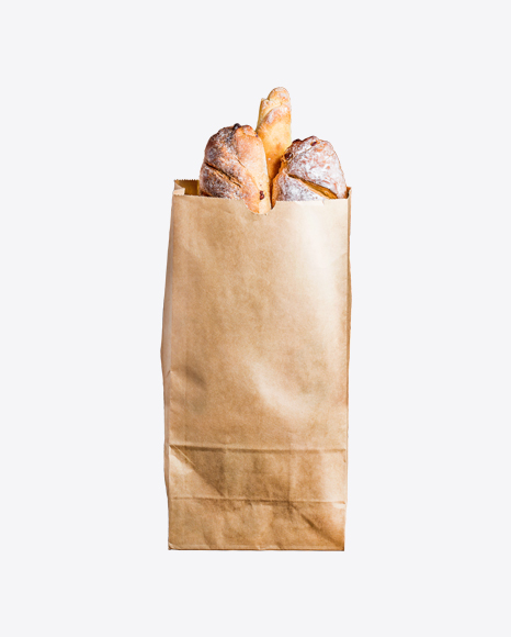 Bread in Kraft Bag PNG