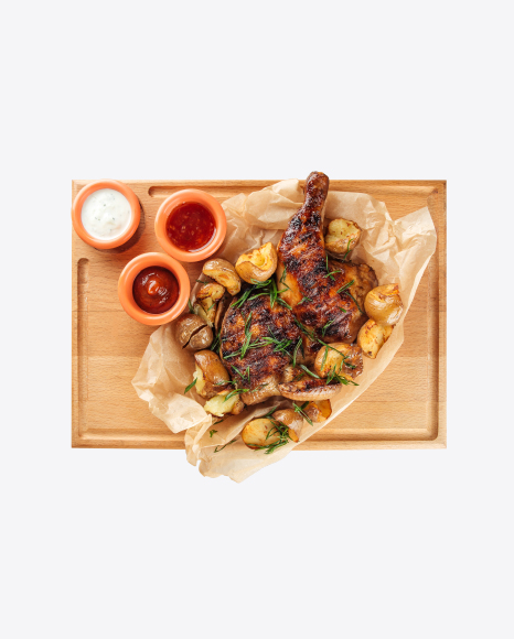 Chicken Tobacco w/ Roasted Baby Potatoes
